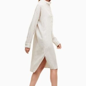 Aritzia Babaton Striped Longsleeve Shirt Dress